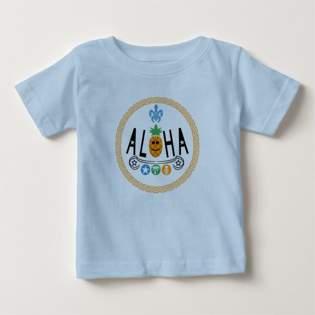 Aloha Pineapple Design - Camiseta Baby Fine Jersey (Anverso)