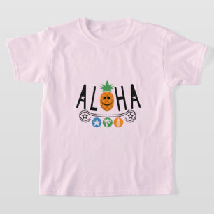 Aloha Pineapple Design - Camiseta Básica para Chic