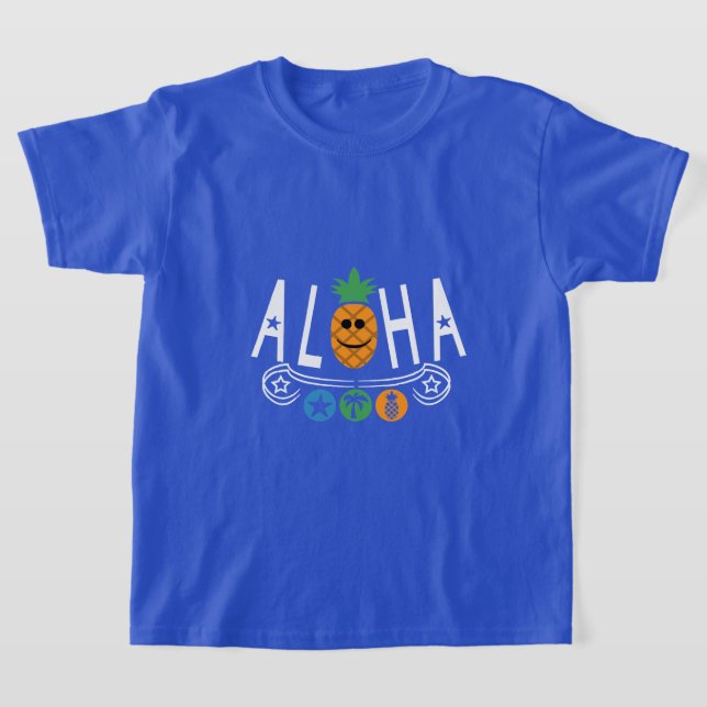 Aloha Pineapple Design - Camiseta básica para niño (Distribución)