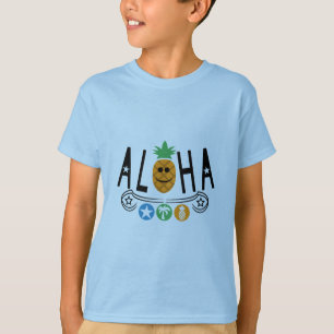 Aloha Pineapple Design - Camiseta básica para niño