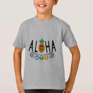 Aloha Pineapple Design - Camiseta básica para niño