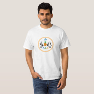 Aloha Pineapple Design - Camiseta de valor masculi