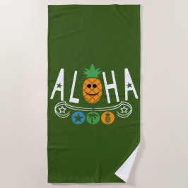 Aloha Pineapple Design - Toalla de playa