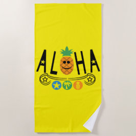 Aloha Pineapple Design - Toalla de playa