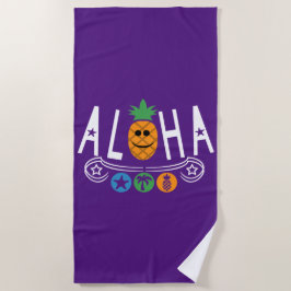 Aloha Pineapple Design - Toalla de playa