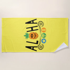 Aloha Pineapple Design - Toalla de playa