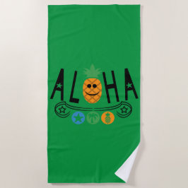 Aloha Pineapple Design - Toalla de playa