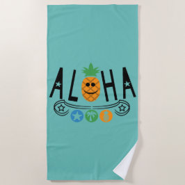 Aloha Pineapple Design - Toalla de playa