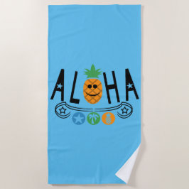 Aloha Pineapple Design - Toalla de playa