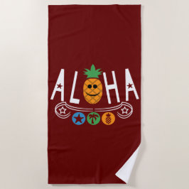 Aloha Pineapple Design - Toalla de playa