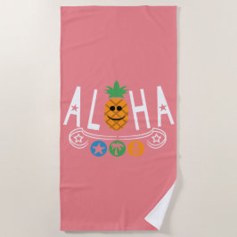 Aloha Pineapple Design - Toalla de playa