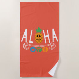 Aloha Pineapple Design - Toalla de playa