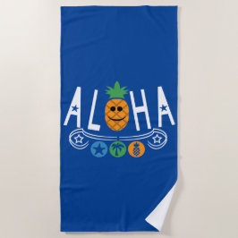 Aloha Pineapple Design - Toalla de playa