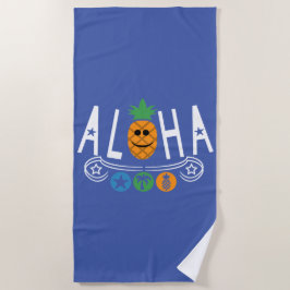 Aloha Pineapple Design - Toalla de playa