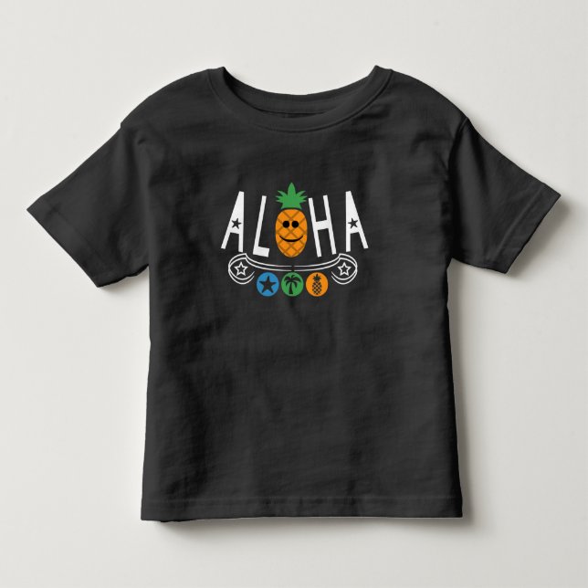 Aloha Pineapple Design - Toddler Fine Jersey T-Shi (Anverso)