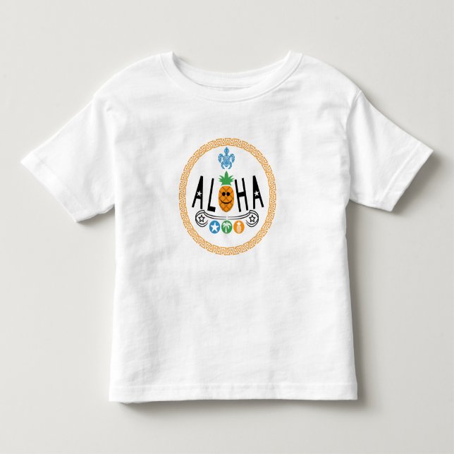 Aloha Pineapple Design - Toddler Fine Jersey T-Shi (Anverso)