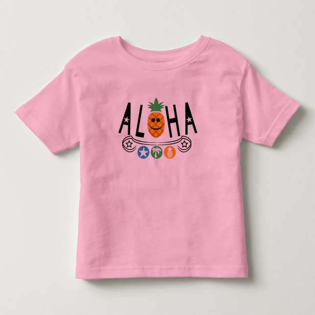 Aloha Pineapple Design - Toddler Fine Jersey T-Shi (Anverso)