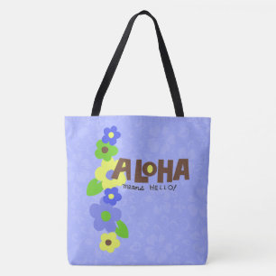 Aloha significa Hola Bolsa de Playa de Hibiscus en