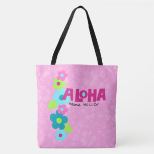 Aloha significa Hola Bolsa de Playa de Hibiscus en