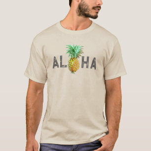 Aloha Textos y Piña Tropical Design Tank Top