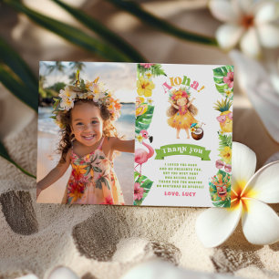 Aloha Tropical Hawaii luau foto tarjeta de agradec