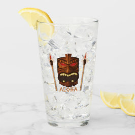 Aloha Vintage Marrón Fuego Tiki Máscara Tropical