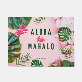 ALOHA Y MAHALO - Rosa Verde - Alfombra de Bienveni