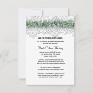 Alojamiento de boda de encaje blanco y aliento de 