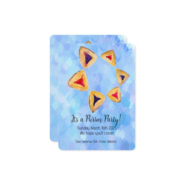 Alojamiento de invitación a la fiesta de Purim Sta (Anverso/Reverso In Situ)