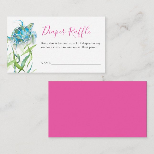 Alojamiento de invitación para pañales rosados de  (Anverso / Reverso)