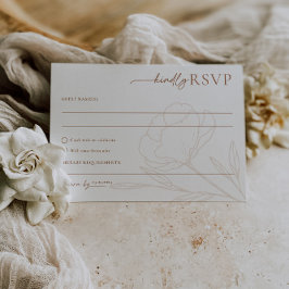 Alojamiento de tarjeta postal RSVP de boda minimal