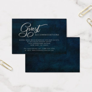 Alojamiento para invitados azul Navy Luster Tarjet