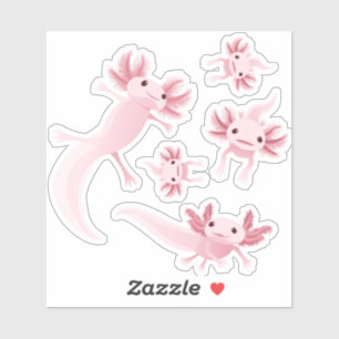 Alotta Axolotts rosados - Conjunto de Pegatinas