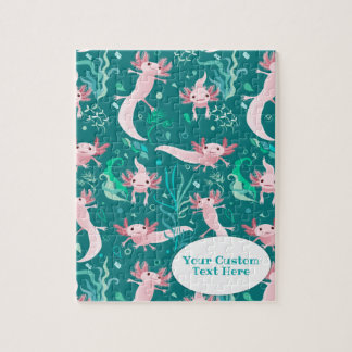 Alotta Pink Axolotls Personalizado Jigsaw Puzzle