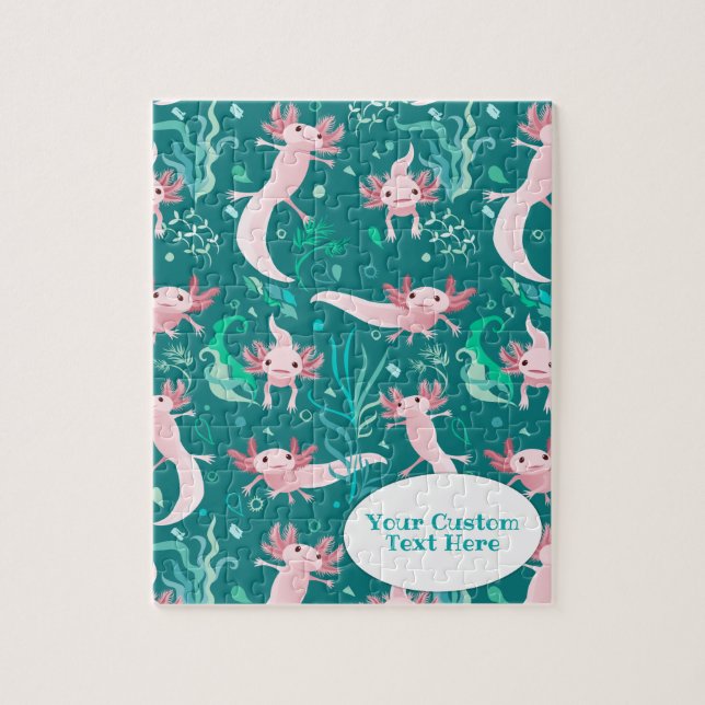 Alotta Pink Axolotls Personalizado Jigsaw Puzzle (Vertical)