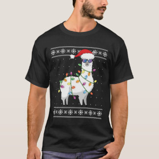 Alpaca Camisa de Árbol de Navidad Divertidos Navid