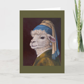 Alpaca con tarjeta Pearl Earring