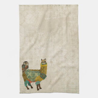 Alpaca del oro y toalla del búho del trullo