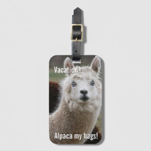 Alpaca mis bolsos para la etiqueta del equipaje de
