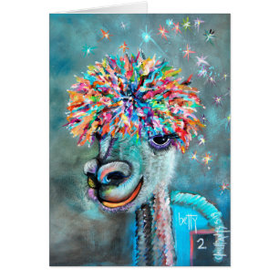 Alpaca - tarjeta de nota de Betty 2 r