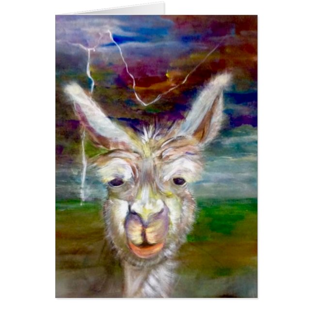 Alpaca - Tío Glen con tarjeta de historia (Frente)