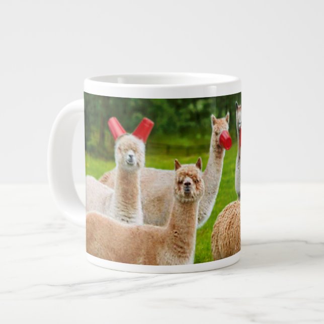 Alpacas con tazas rojas (Izquierda)