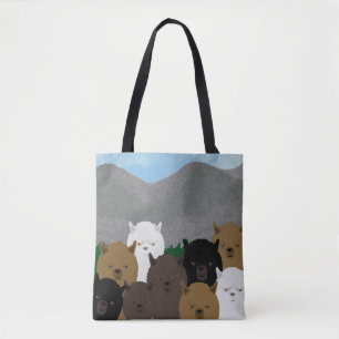 Alpacas por todo la bolsa de asas