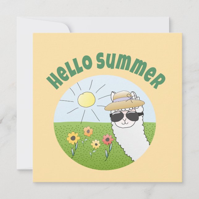 Alpaka-Party Hello Summer Alpaca partytime (Anverso)