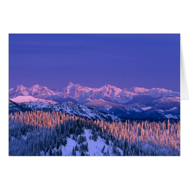 Alpenglow alcanza los picos del glaciar (Anverso (Horizontal))