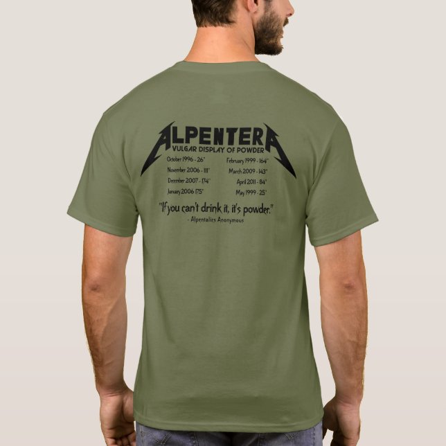 ¡Alpentera Greatest Golpea la camiseta! Camiseta (Reverso)