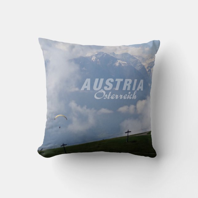 Alpes austriacos personalizado tirando almohada (Anverso)