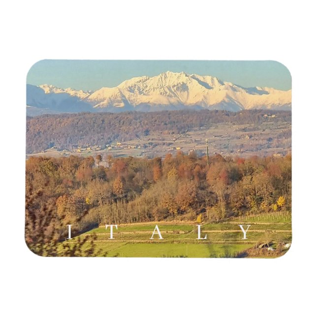 Alpes italianos ven imán de nevera (Horizontal)