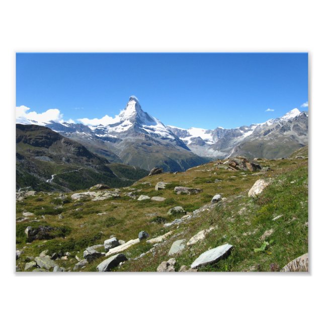 Alpes suizos de Matterhorn, impresión fotográfica  (Frente)