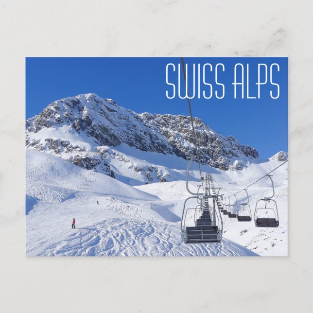 Alpes suizos, postal por hines de brad (Anverso)
